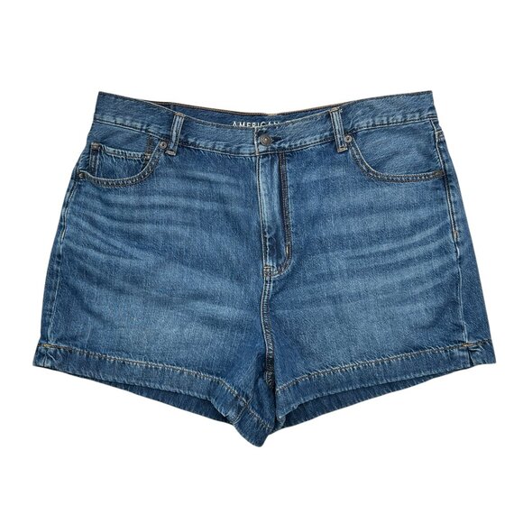 American Eagle Outfitters Pants - American Eagle Women's Size 16 Blue Denim Mom Shorts
